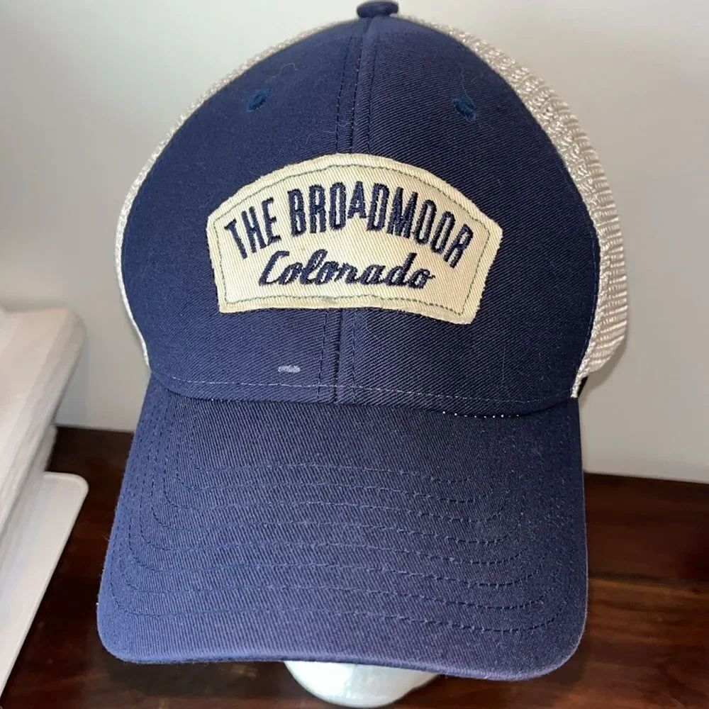 The Broadmoor golf resort Colorado trucker blue mesh cap hat adjustable